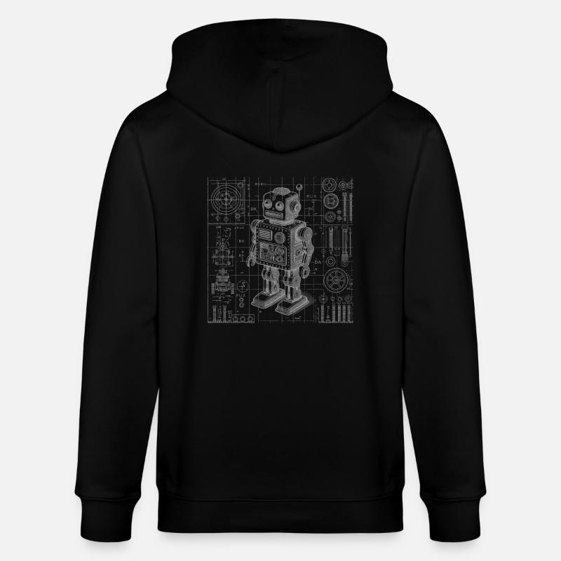 Robot - Veste à capuche bio CULTIVATOR Stanley/Stella Unisexe - noir