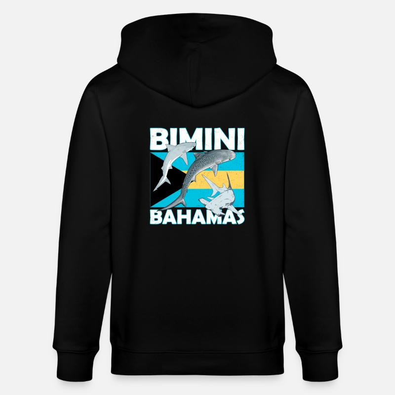 Bimini Drapeau des Bahamas - Veste à capuche bio CULTIVATOR Stanley/Stella Unisexe - noir