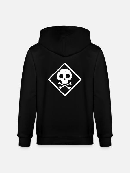 Skull and bones - Stanley/Stella CULTIVATOR  Unisex Organic Hooded Jacket - black
