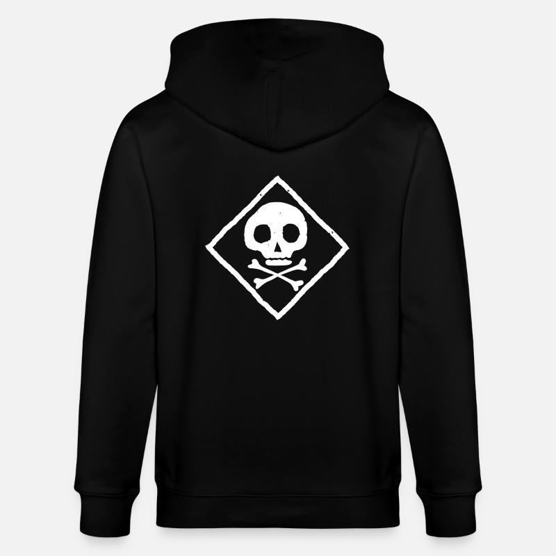 Schädel und Knochen - Stanley/Stella Unisex Bio-Kapuzenjacke CULTIVATOR  - Schwarz
