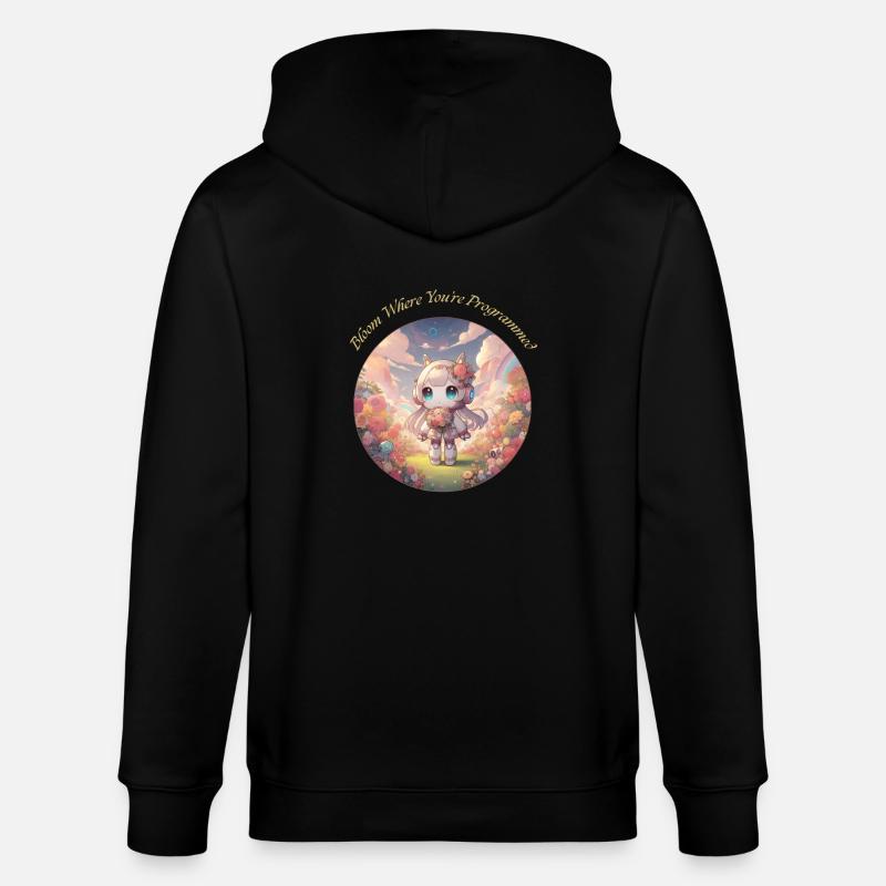 Bloom Where You’re Programmed - Veste à capuche bio CULTIVATOR Stanley/Stella Unisexe - noir