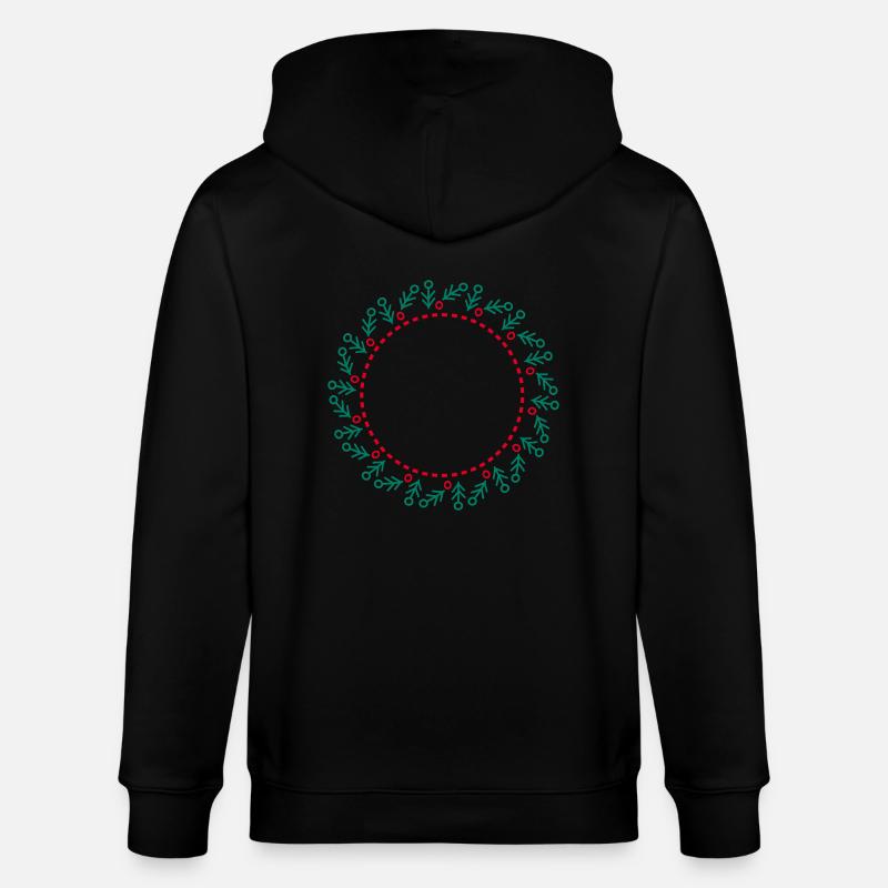 Neujahrs- und Weihnachtskranz - Stanley/Stella Unisex Bio-Kapuzenjacke CULTIVATOR  - Schwarz