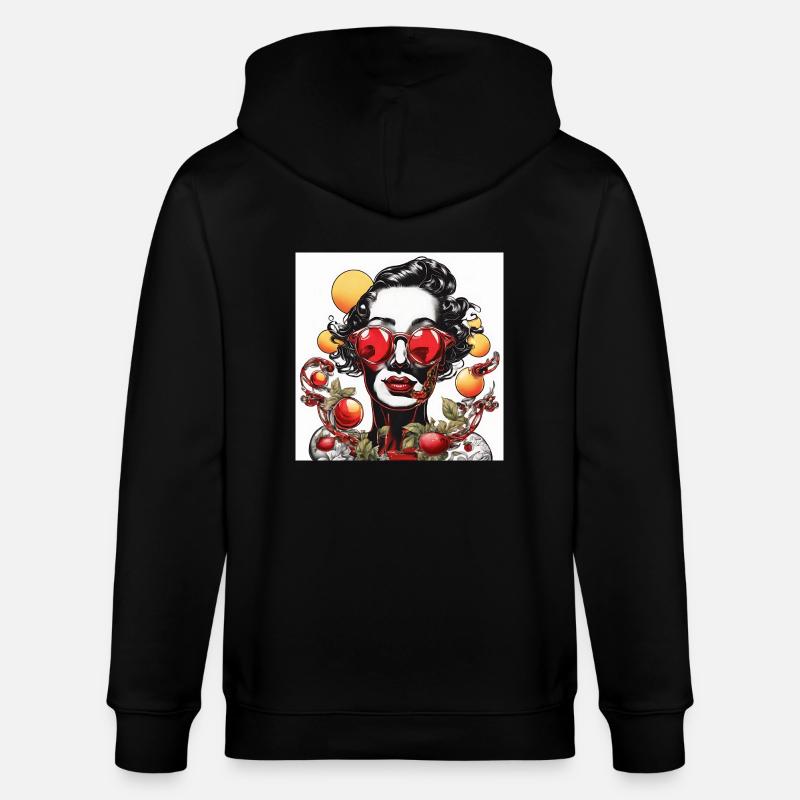 ENDLESS RED - Stanley/Stella Unisex Bio-Kapuzenjacke CULTIVATOR  - Schwarz