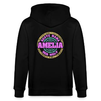 Mère Amélia - Veste à capuche bio CULTIVATOR Stanley/Stella Unisexe - noir - Dos - Anna (173cm)