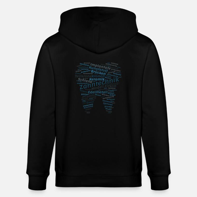 Technologie dentaire Wordcloud blue - Veste à capuche bio CULTIVATOR Stanley/Stella Unisexe - noir