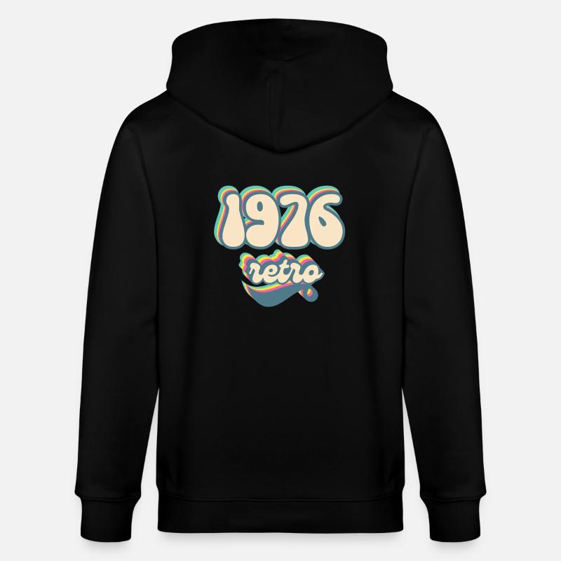 1976 retro idée cadeau - Veste à capuche bio CULTIVATOR Stanley/Stella Unisexe - noir