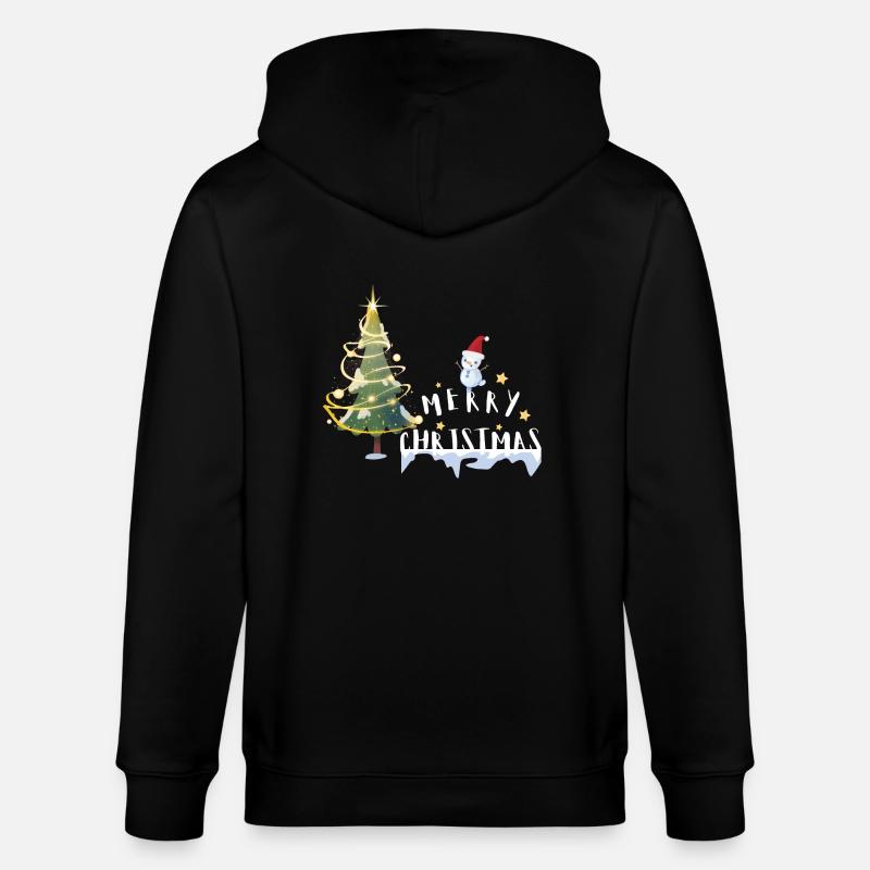 Christmas Tree - Stanley/Stella Unisex Bio-Kapuzenjacke CULTIVATOR  - Schwarz