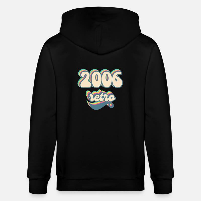 2006 Retro Geschenkidee - Stanley/Stella Unisex Bio-Kapuzenjacke CULTIVATOR  - Schwarz