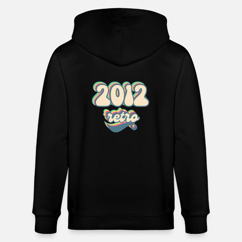 2012 Retro Geschenkidee - Stanley/Stella Unisex Bio-Kapuzenjacke CULTIVATOR  - Schwarz