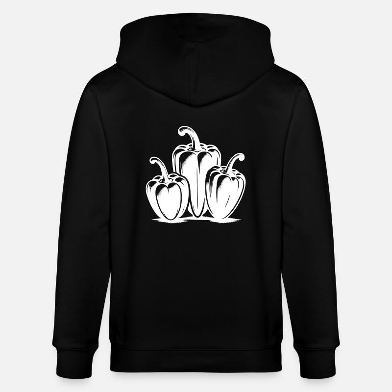 Poivrons classiques Trois Poivres - Veste à capuche bio CULTIVATOR Stanley/Stella Unisexe - noir