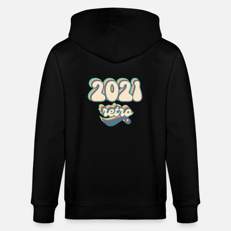 2021 retro idée cadeau - Veste à capuche bio CULTIVATOR Stanley/Stella Unisexe - noir