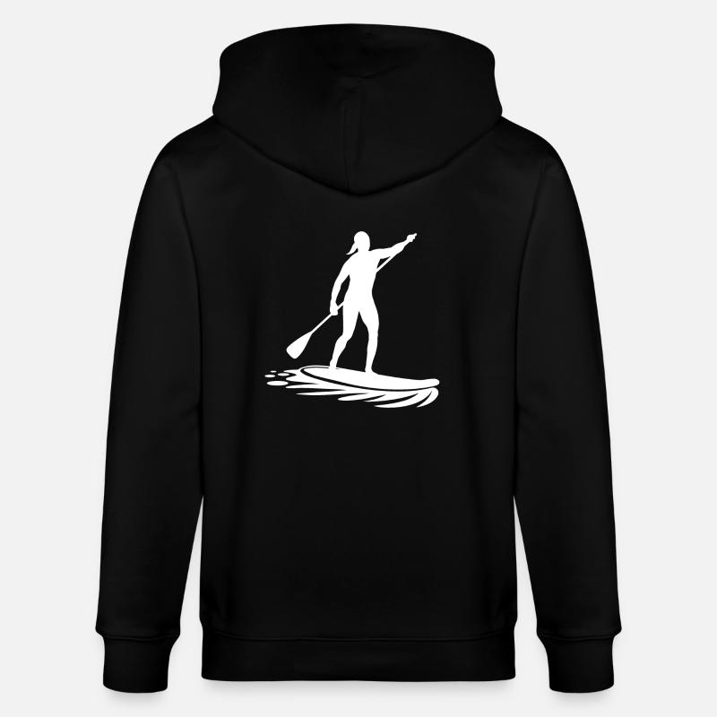 Stand Up Paddle Freizeit Urlaub - Stanley/Stella Unisex Bio-Kapuzenjacke CULTIVATOR  - Schwarz