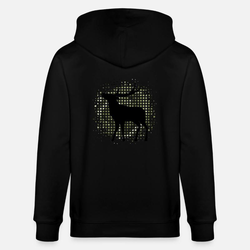 Hirsch - Stanley/Stella Unisex Bio-Kapuzenjacke CULTIVATOR - Schwarz