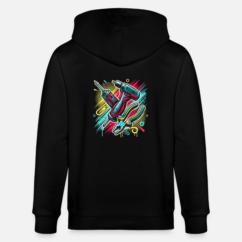 Handwerker Werkzeug - Stanley/Stella Unisex Bio-Kapuzenjacke CULTIVATOR  - Schwarz