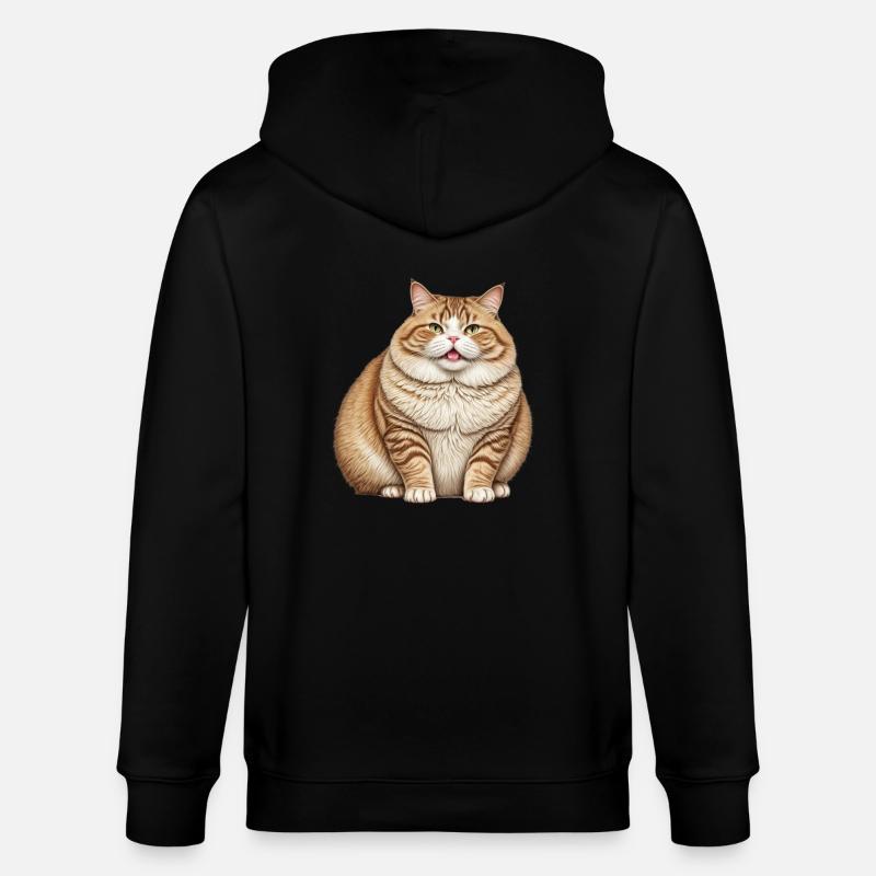 Dicke Katze - Stanley/Stella Unisex Bio-Kapuzenjacke CULTIVATOR  - Schwarz