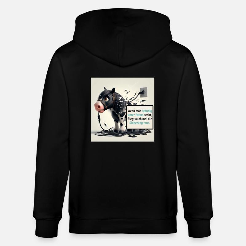 Donner unter Strom - Stanley/Stella Unisex Bio-Kapuzenjacke CULTIVATOR  - Schwarz