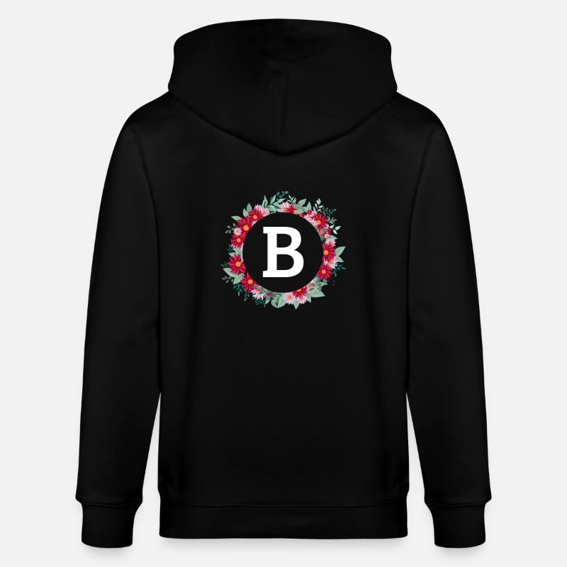 Buchstabe b Blumenkrone - Stanley/Stella Unisex Bio-Kapuzenjacke CULTIVATOR  - Schwarz