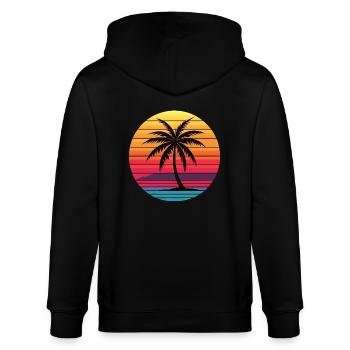 Palm Sunrise - Veste à capuche bio CULTIVATOR Stanley/Stella Unisexe - noir - Dos - Anna (173cm)