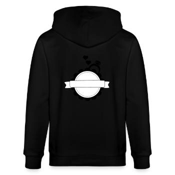 Logo mariage - Veste à capuche bio CULTIVATOR Stanley/Stella Unisexe - noir - Dos - Anna (173cm)