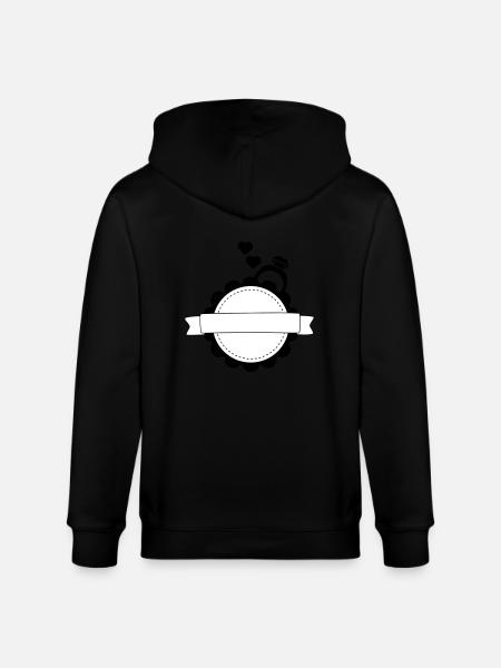 Wedding logo - Stanley/Stella CULTIVATOR Unisex Organic Hooded Jacket - black
