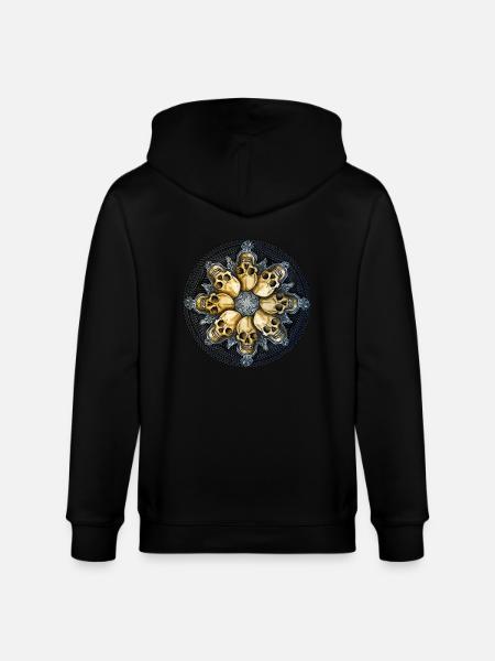 Skull Circle - Stanley/Stella CULTIVATOR  Unisex Organic Hooded Jacket - black