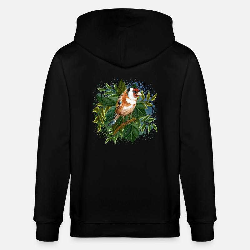 Bunter Vogel - Stanley/Stella Unisex Bio-Kapuzenjacke CULTIVATOR  - Schwarz