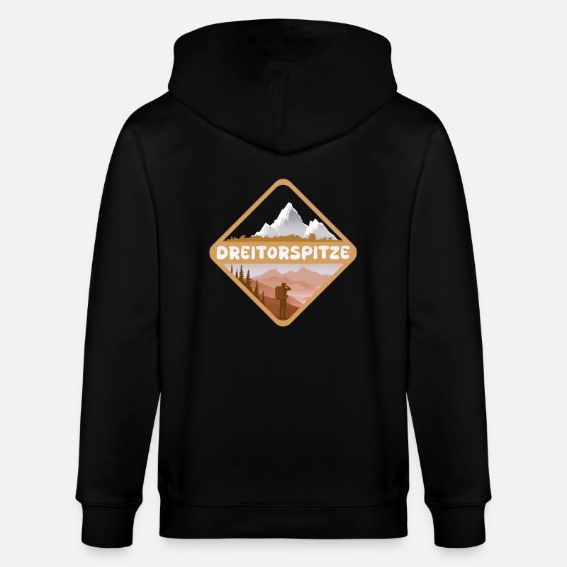 Dreitorspitze - Stanley/Stella Unisex Bio-Kapuzenjacke CULTIVATOR  - Schwarz