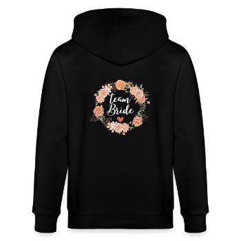 Team bride florale watercolor - assorti - Veste à capuche bio CULTIVATOR Stanley/Stella Unisexe - noir - Dos - Anna (173cm)