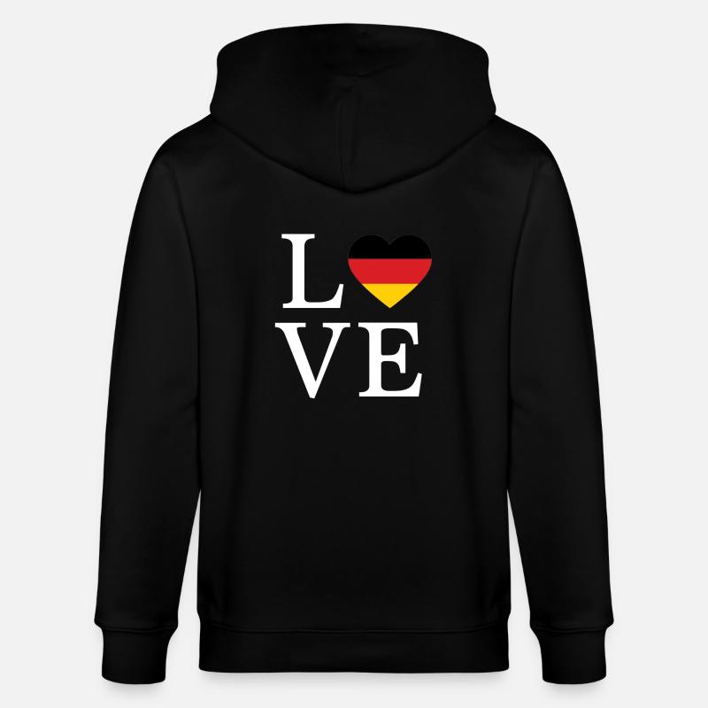 Germany Minimalist Script - Stanley/Stella Unisex Bio-Kapuzenjacke CULTIVATOR  - Schwarz