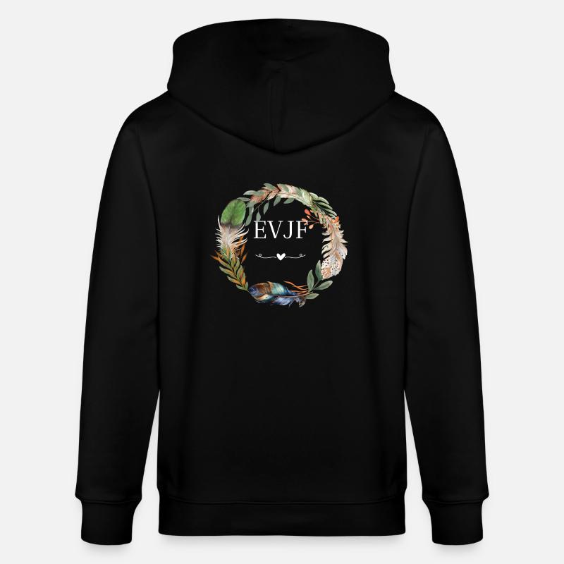 EVJF couronne fleurs boho - Veste à capuche bio CULTIVATOR Stanley/Stella Unisexe - noir