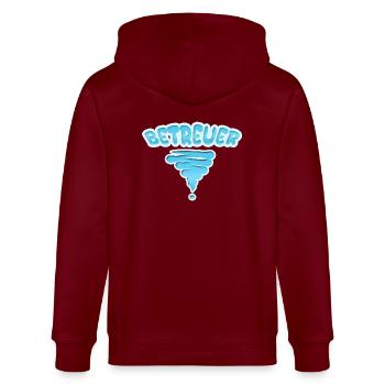 Beruf Betreuer - Stanley/Stella Unisex Bio-Kapuzenjacke CULTIVATOR  - Burgunderrot - Hinten - Anna (173cm)