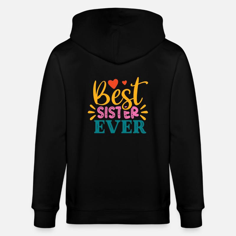 Beste Schwester - Stanley/Stella Unisex Bio-Kapuzenjacke CULTIVATOR  - Schwarz