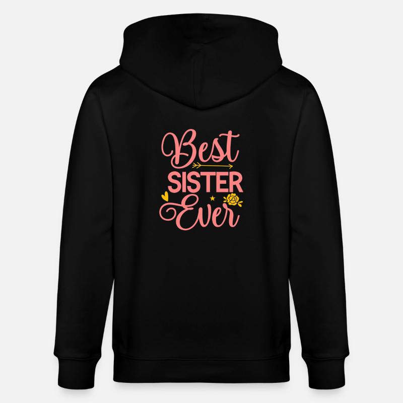 Beste Schwester - Stanley/Stella Unisex Bio-Kapuzenjacke CULTIVATOR  - Schwarz