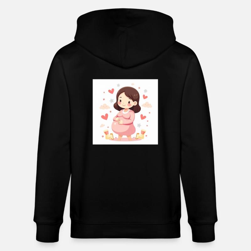 Maman Mignonne - Grossesse Féérique - Veste à capuche bio CULTIVATOR Stanley/Stella Unisexe - noir