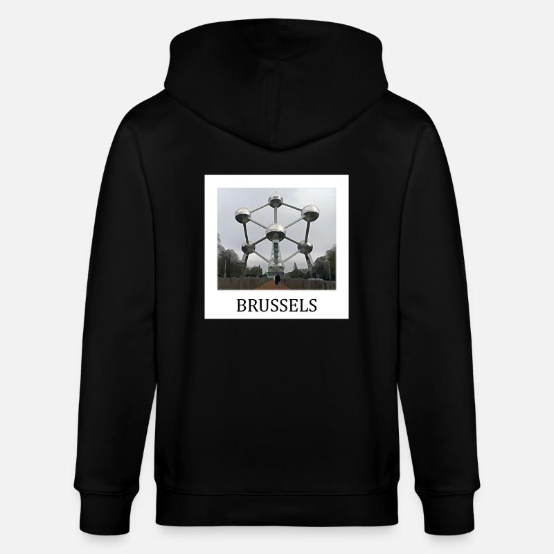 Brüsseler Atomium - Stanley/Stella Unisex Bio-Kapuzenjacke CULTIVATOR  - Schwarz
