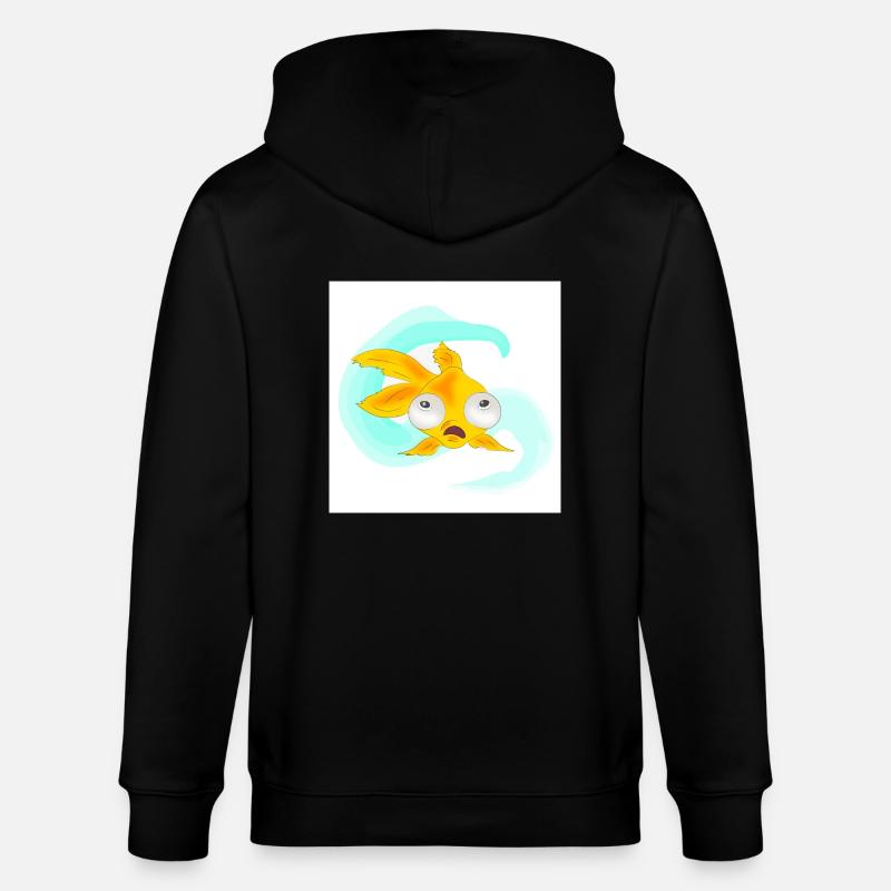 Poisson aux yeux exorbités - Veste à capuche bio CULTIVATOR Stanley/Stella Unisexe - noir