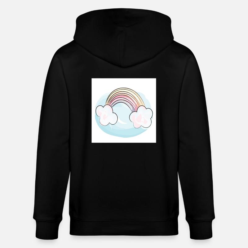 Regenbogen - Stanley/Stella Unisex Bio-Kapuzenjacke CULTIVATOR  - Schwarz