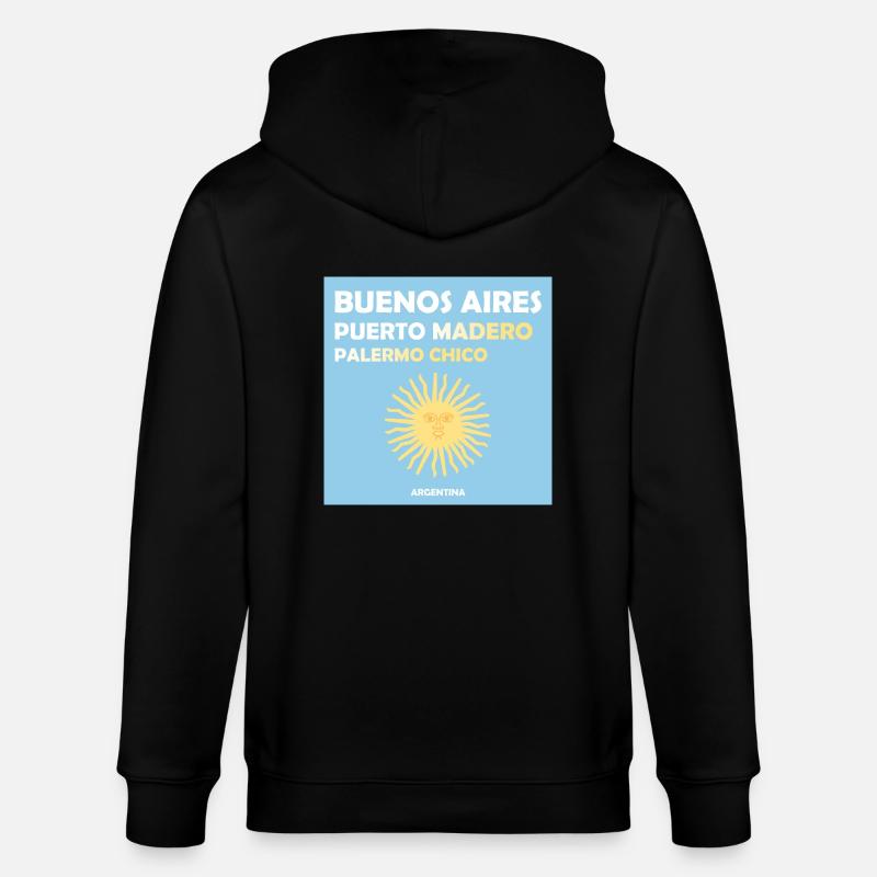 Buenos Aires, Argentine - Veste à capuche bio CULTIVATOR Stanley/Stella Unisexe - noir