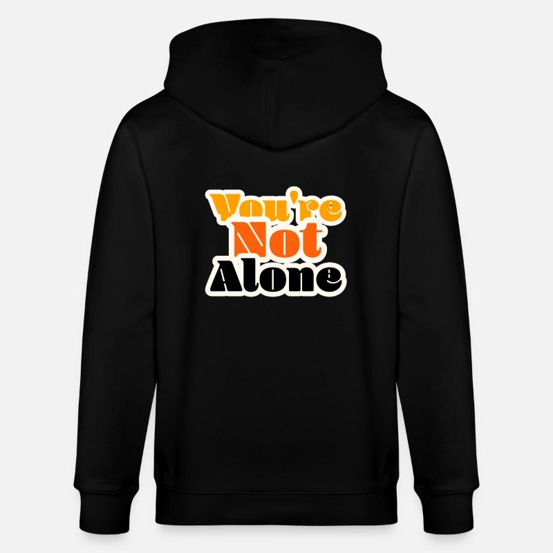You're not Alone - Stanley/Stella Unisex Bio-Kapuzenjacke CULTIVATOR - Schwarz