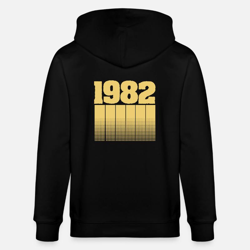 Né en 1982 - Veste à capuche bio CULTIVATOR Stanley/Stella Unisexe - noir