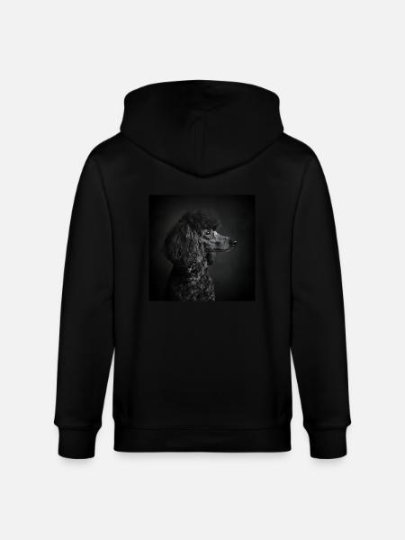 Black Animals - Black Poodle - Stanley/Stella CULTIVATOR Unisex Organic Hooded Jacket - black