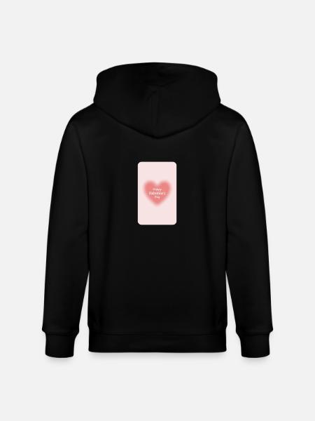 Happy Valentines Day - Stanley/Stella Unisex Bio-Kapuzenjacke CULTIVATOR  - Schwarz