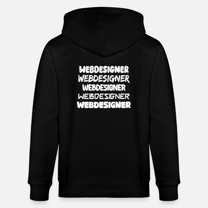 Le webdesigner comme métier - Veste à capuche bio CULTIVATOR Stanley/Stella Unisexe - noir