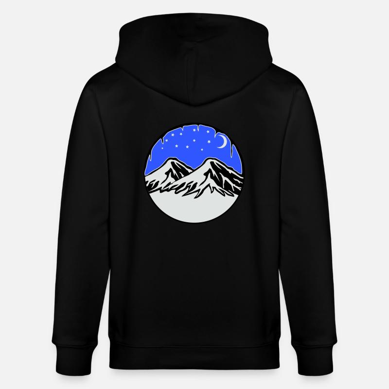 sternenhimmel berge - Stanley/Stella Unisex Bio-Kapuzenjacke CULTIVATOR  - Schwarz