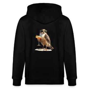 Faucon pèlerin avec cocktail - Veste à capuche bio CULTIVATOR Stanley/Stella Unisexe - noir - Dos - Anna (173cm)