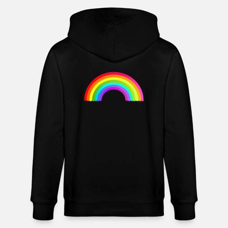 bunter Regenbogen - Stanley/Stella Unisex Bio-Kapuzenjacke CULTIVATOR  - Schwarz