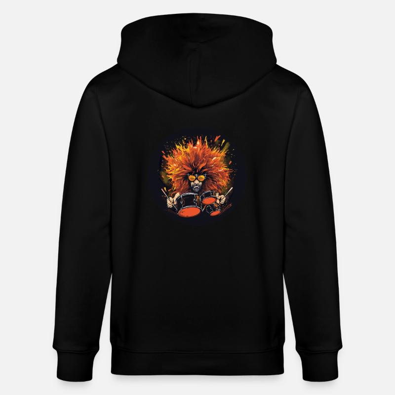 Drummer wild - Stanley/Stella Unisex Bio-Kapuzenjacke CULTIVATOR  - Schwarz