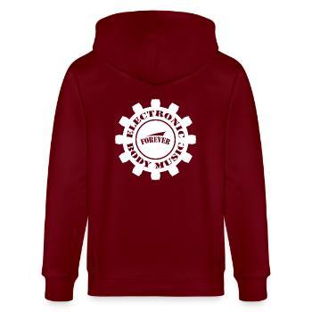Body Music électronique Forever EBM avec Gear V2 - Veste à capuche bio CULTIVATOR Stanley/Stella Unisexe - bordeaux - Dos - Anna (173cm)