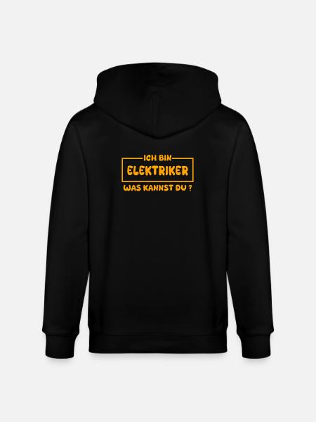 Geschenk für Elektriker - Stanley/Stella Unisex Bio-Kapuzenjacke CULTIVATOR  - Schwarz