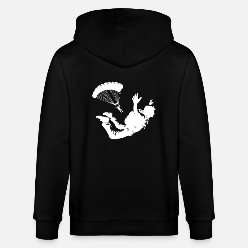 Freefall training hobby skydiver - Stanley/Stella CULTIVATOR Unisex Organic Hooded Jacket - black